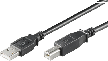 Cable USB 2.0 Tipo-A Macho a USB 2.0 Tipo-B Macho de 1,80mts mic