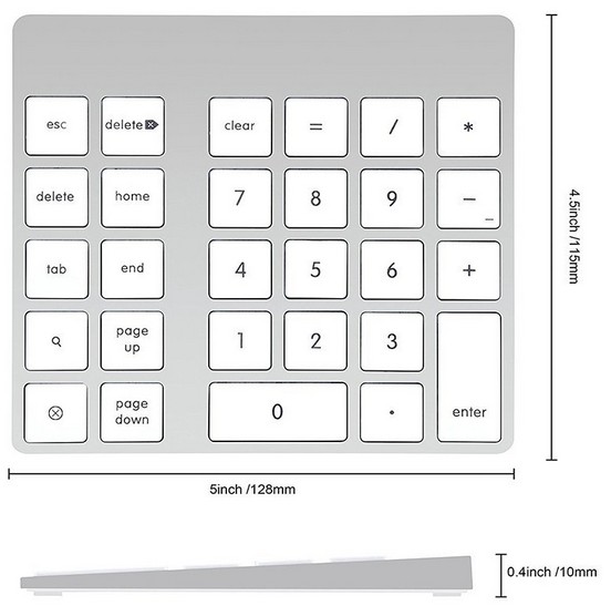 Alcey Magic Keypad & Calculadora Combo inalámbrico con Bluetooth