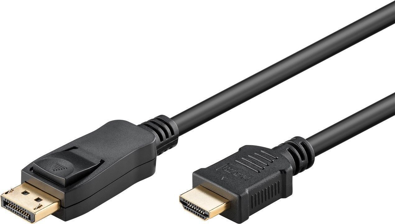 Cable DisplayPort 1.2 (M) a HDMI (M) 2m, Color Negro, Conversor Cable DisplayPort 1.2 (M) a HDMI (M) 2m, Color Negro, Conversor