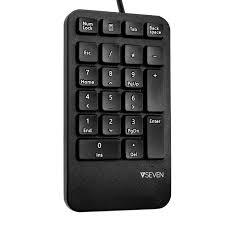 Teclado Numrico V7 Professional - con cable, USB ,Negro - 21 Te