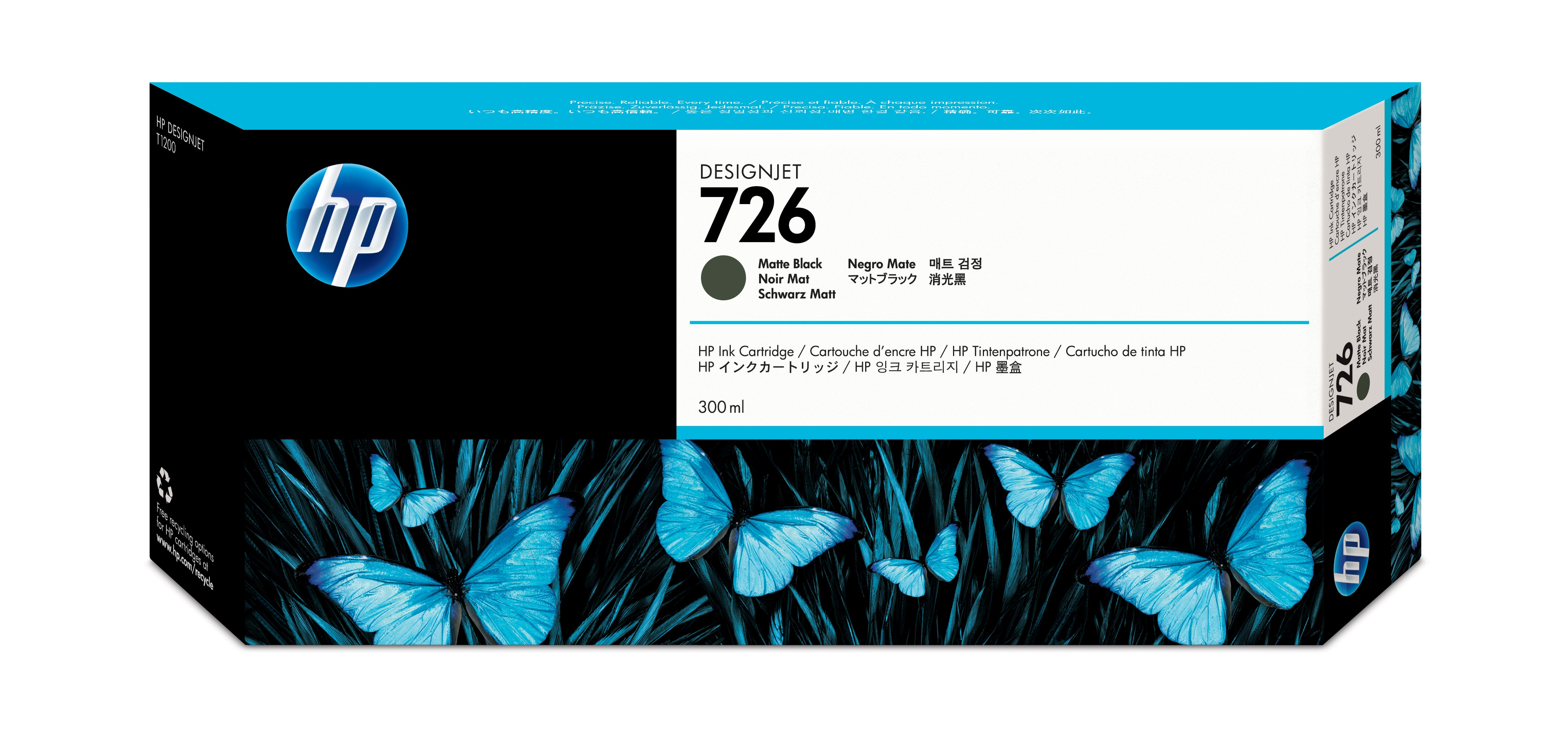 HP 726 Matte Black Ink Cartridge