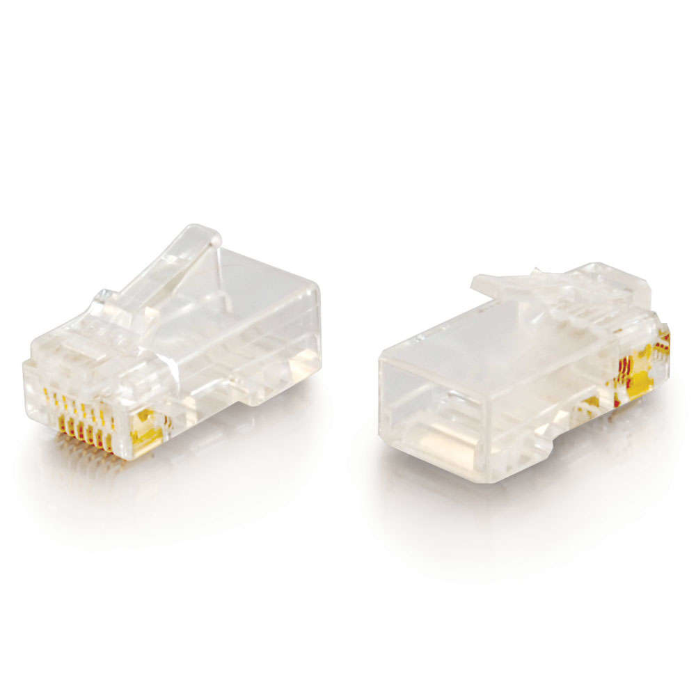 Cbl/RJ45 CAT5E MODPlg RND SLD/Strnd 50pk