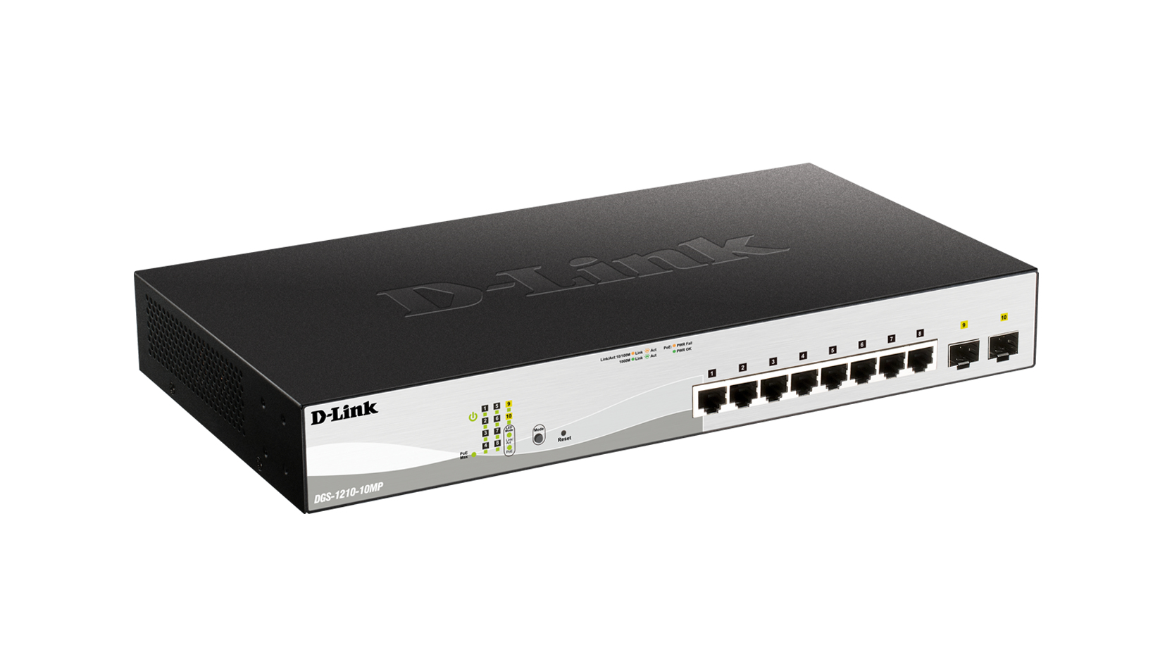 10 P Gigabit PoE Smart Switch incl 2p SF
