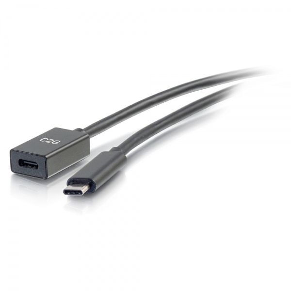 1ft USB C M/F Cable Extension 10G 3A