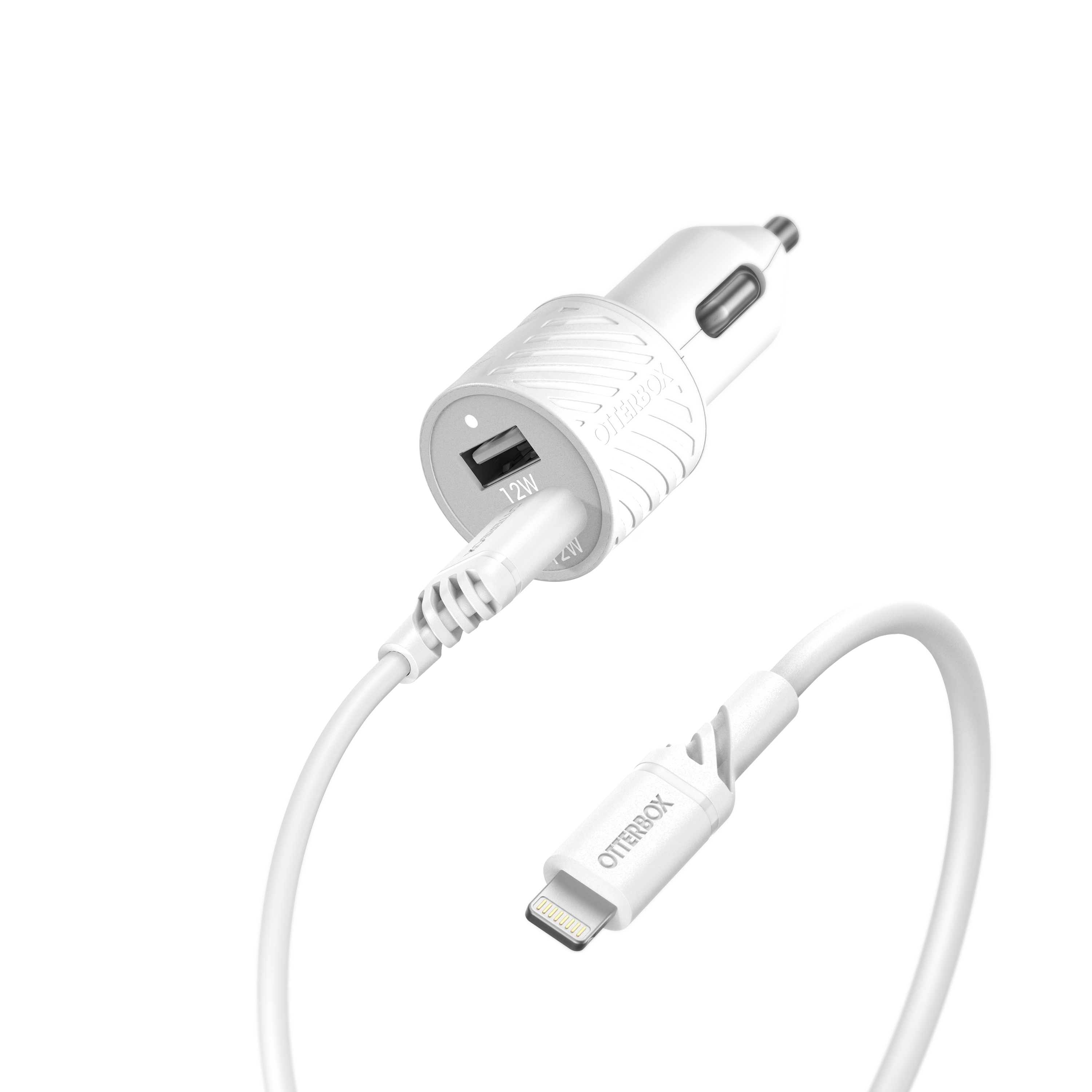 Car PACK 2USB A12W+USBA-LiGHT Cabl 1M WH