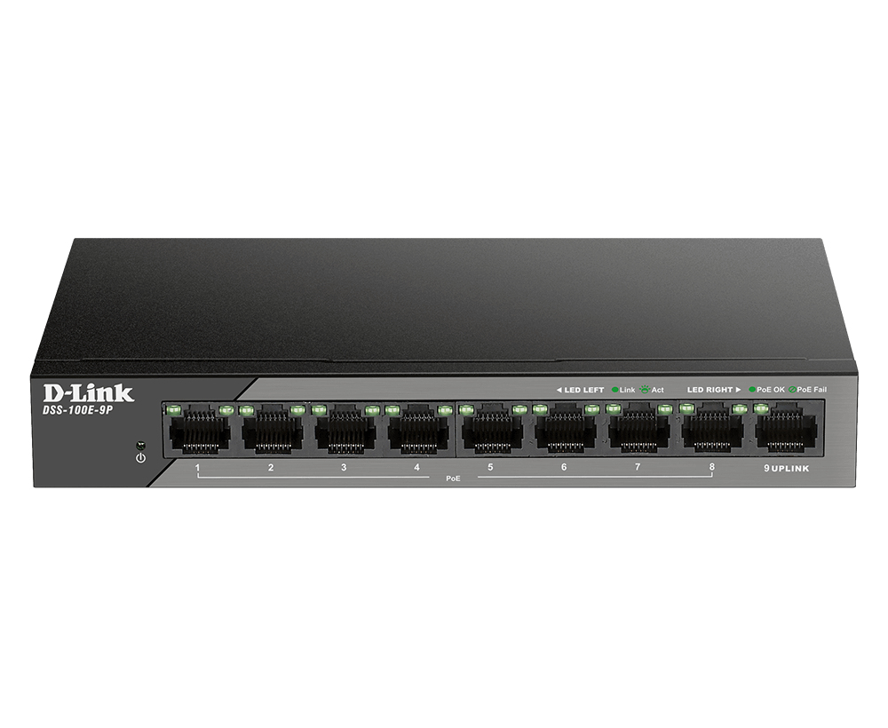 9-Port 10/100 Unmanaged long range PoE